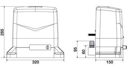 Napęd do bram przesuwnych do 1200kg ALLMATIC KALOS XL zestaw - obrazek 8