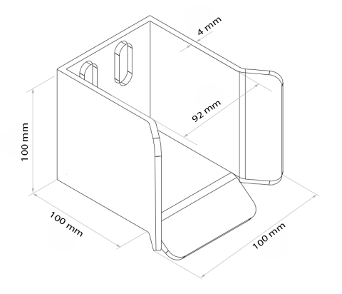 Uchwyt najazdu bramy przesuwnej do profilu belki 80mm x 80mm - obrazek 2