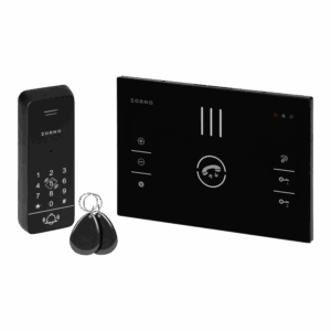 SANDI, ZESTAW DOMOFONOWY JEDNORODZINNY CZARNY